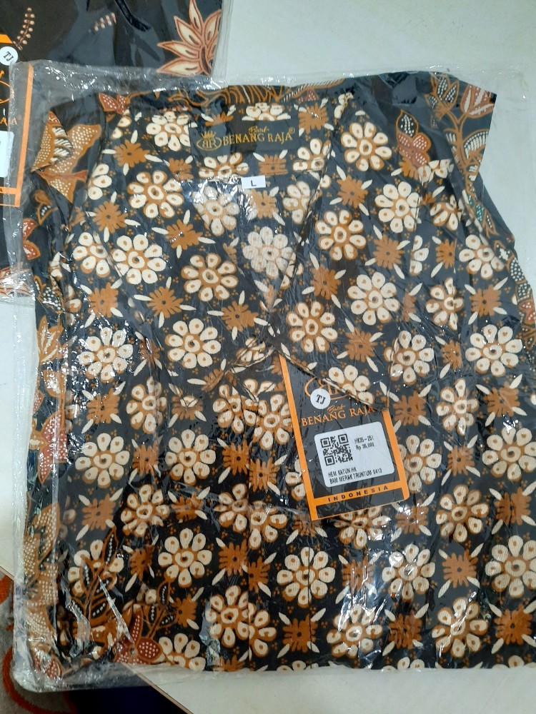 Benang Raja Hem Batik Pria Lengan Pendek Ukuran M L Xl Xxl