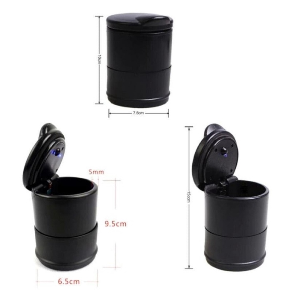 ASBAK MOBIL LED PORTABLE - CAR ASHTRAY CUP - TONG SAMPAH MOBIL MINI