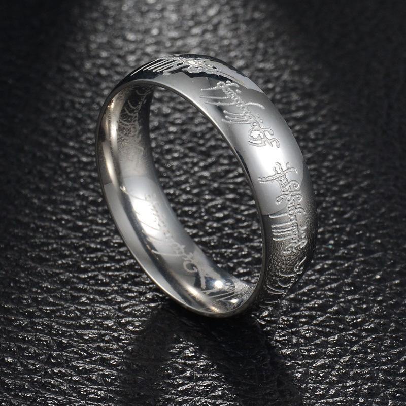 Cincin Bahan Stainless Steel Gaya Kasual Untuk Pria Dan Wanita