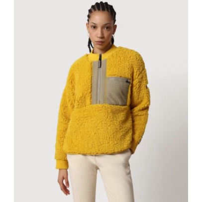 Jaket Napapijri Fleece Solda NA4FNA Ivory jacket windproof anti angin anti air hiking riding jaket b