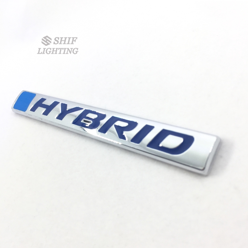 1 Metal HYBRID Letter Logo Car Auto Side Rear Emblem Sticker Badge Decal TOYOTA