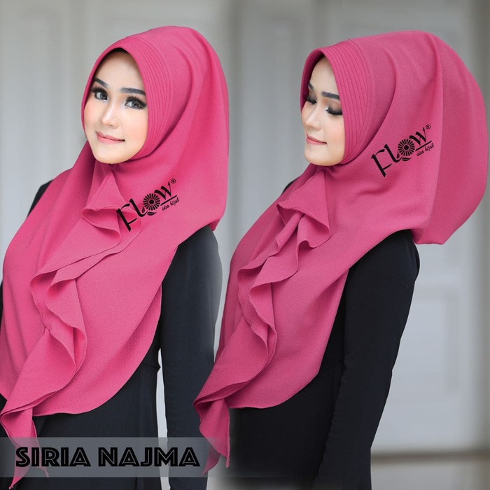 READY        jilbab ori flow idea / NEW ARRIVAL NAJMA instan / kerudung ped polos   PROMO