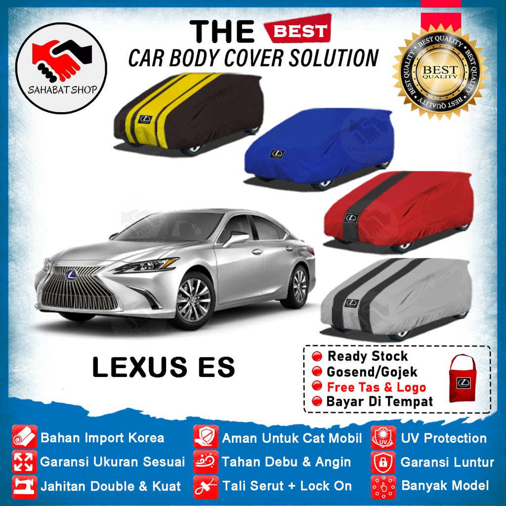 Sahabat Body Cover Mobil Lexus ES / Sarung Penutup Lexus ES Outdoor 2013 2014 2015 2016 2017 2018 2019 2020 2021 2022 / Selimut Mantel Tutup Pelindung Kerudung Kelambu Pembungkus Kelambu Terpal Tutupan Mobil Sedan Lexus ES Waterproof Anti Air Model Biru