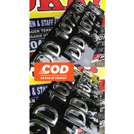 PLAT NOMOR TIMBUL MOBIL CHROME