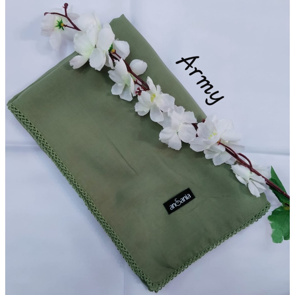 Segi Empat Bella Butik Ansania PollyCotton Segi Empat Polos Terbaru dan Termurah Nayla_Hijab
