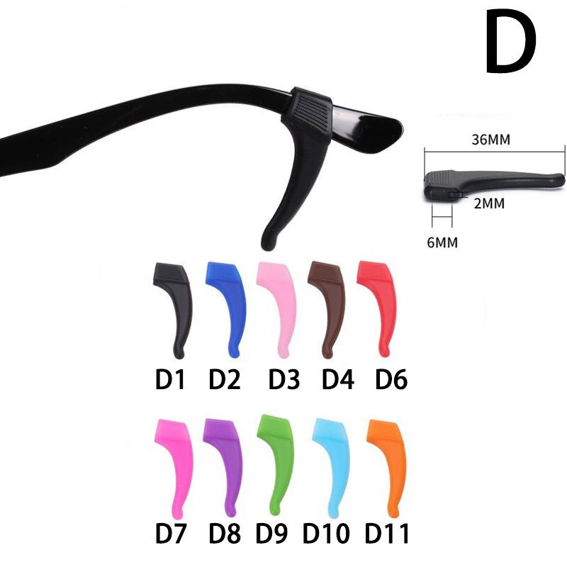 Mushto Earhook Kacamata Silicon/Penyangga gagang Kacamata silicon Nyaman Slip B
