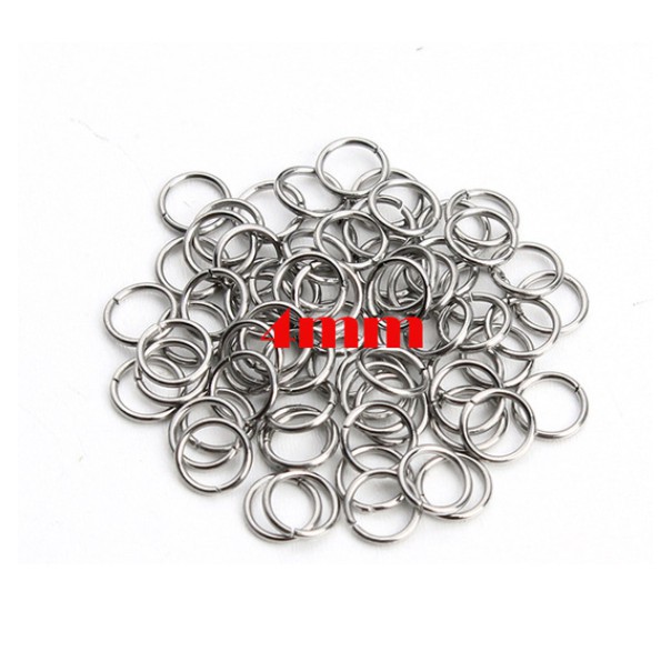 200pcs Cincin Jump Rings Single Loops Open Ukuran 3-12mm Untuk Membuat Perhiasan