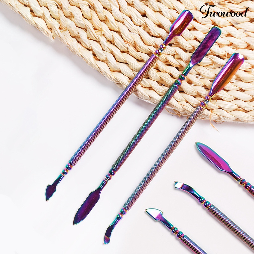 3pcs / Set Alat Manicure Bahan Stainless Steel Untuk Nail Art