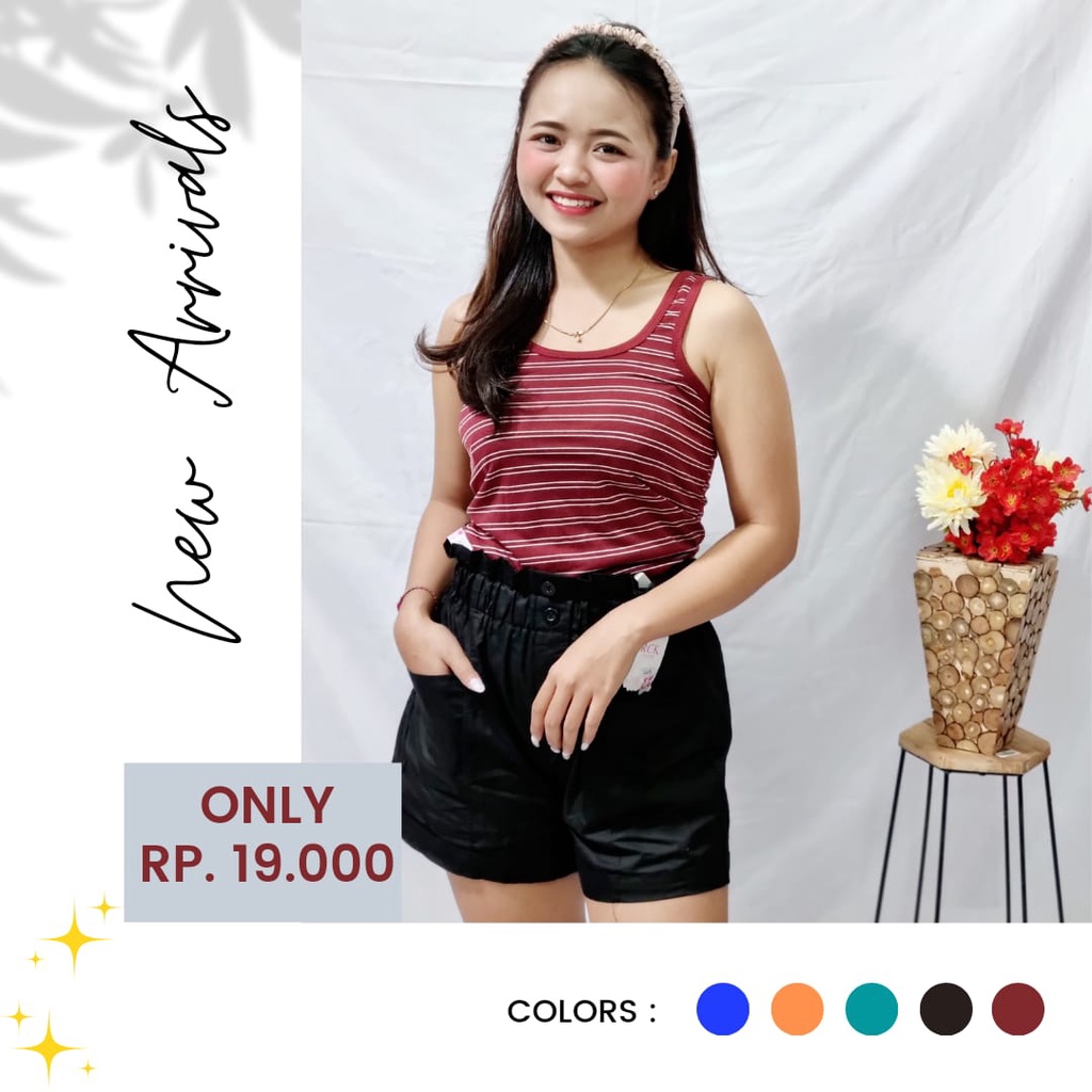 KAOS BAJU SINGLET CEWEK / WANITA FASHION MOTIF POLOS ATASAN MURAH