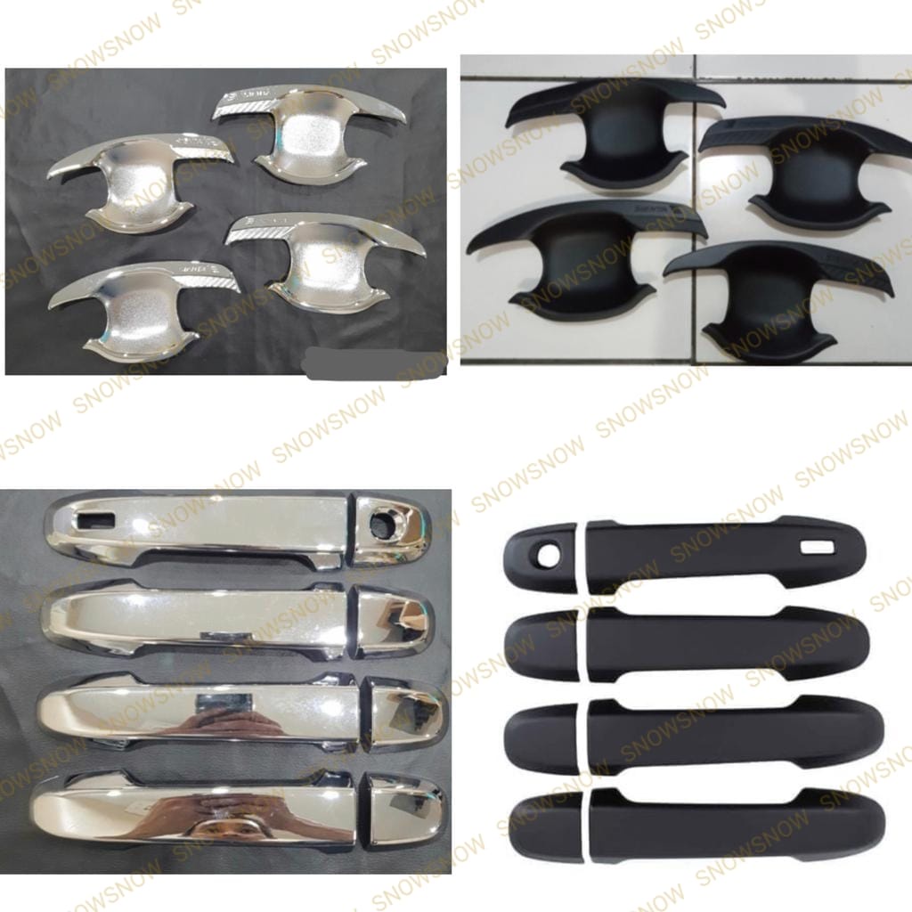 Paket Outer Handle Cover Toyota Sienta Hitam Chrome