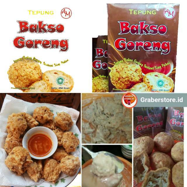 

Tepung Bakso Goreng 230GR / tepung bakso goreng instant siap pakai exp 2025 tepung baso goreng AM