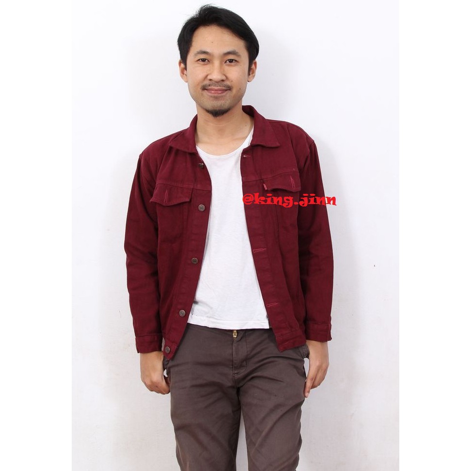 Jaket Jeans Premium Pria Mustard - Saku Dalam