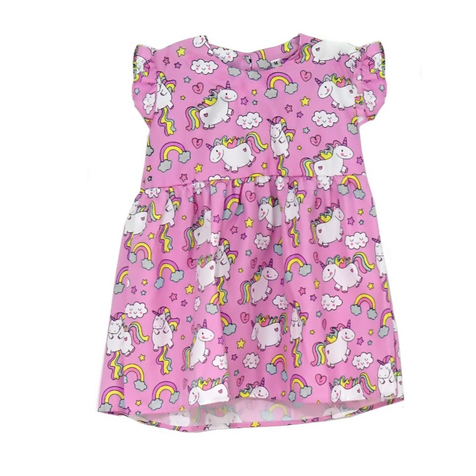 PA DRESS KARAKTER ANAK DASTER RUFFLE ANAK BAJU ANAK PEREMPUAN HOME DRESS TERLARIS