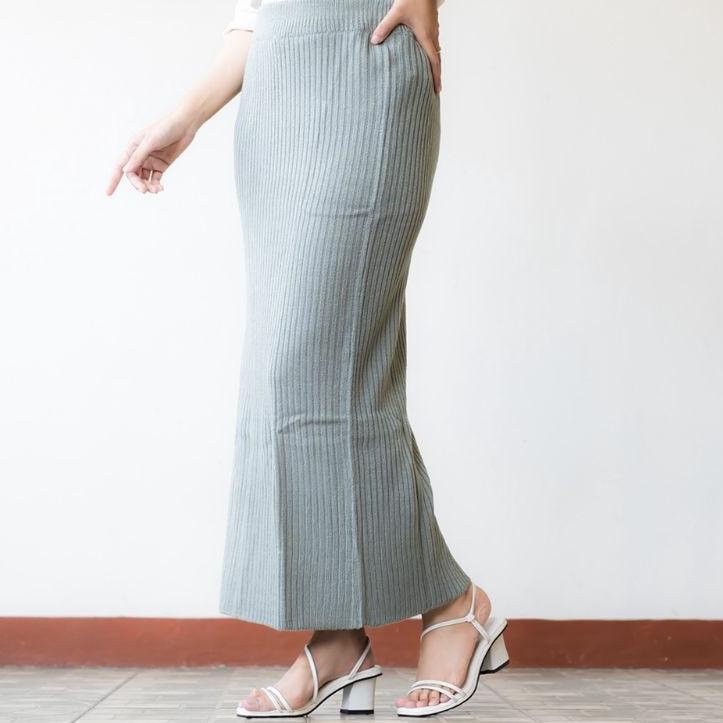 (LANGSUNG ATC..) [BISA COD] Rok Rajut Span Maxi / Rok Rajut Panjang / Rok Span Knit Tebal Premium / 