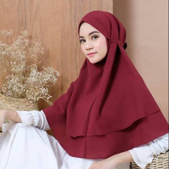 NEW Bergo  Maryam  Dobel Layer Bergo  Maryam  Dua Layer 