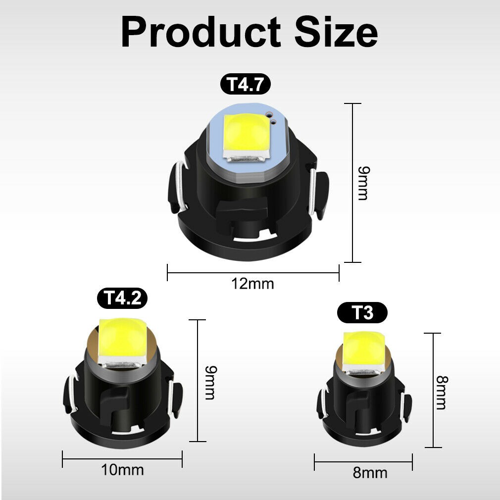 Lampu LED Dashboard Speedometer Mobil Panel T3 T4.2 T4.7 Extra Bright