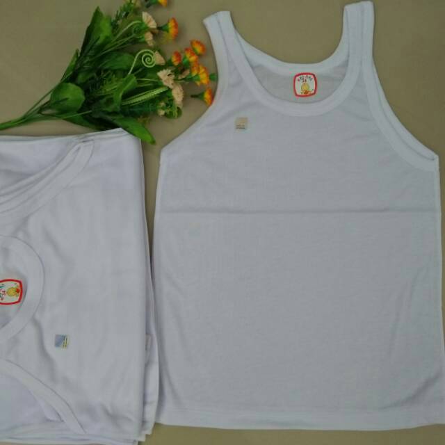4pcs size 34 Kaos dalam anak SD/Kaos singlet anak cewek cowok/kaos kutang anak/kaos anak ber SNI