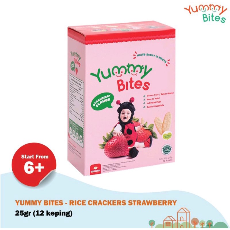 Yummy Bites Rice baby Crackers 25gr 6M+ /Crackers bayi