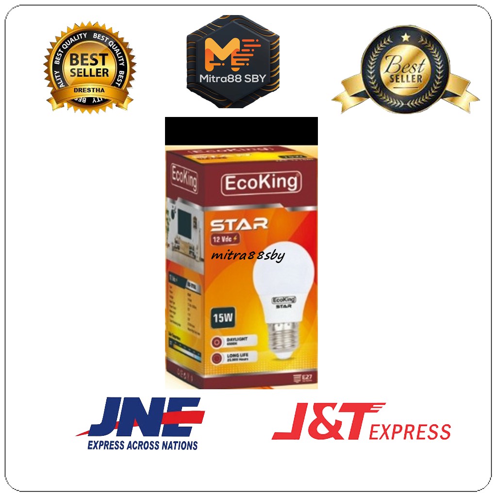 Mitra88sby Lampu bohlam led DC aki 12v ecoking star