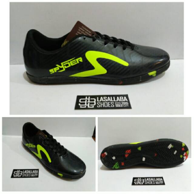 Sepatu futsal specs hitam hijau