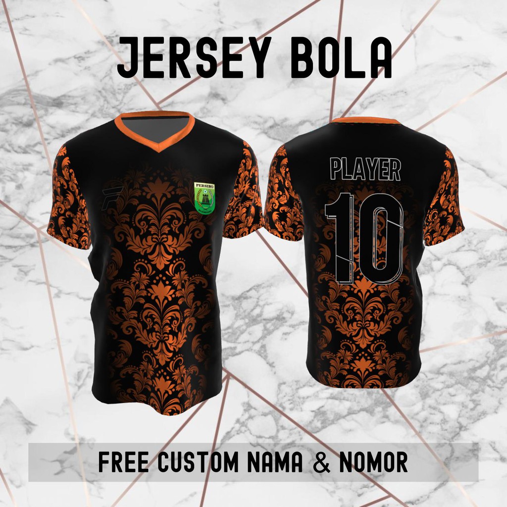 Jersey Batik Persibo Bojonegoro Klub Bola Baju Kaos Custom Nama dan Nomor Punggung - 931