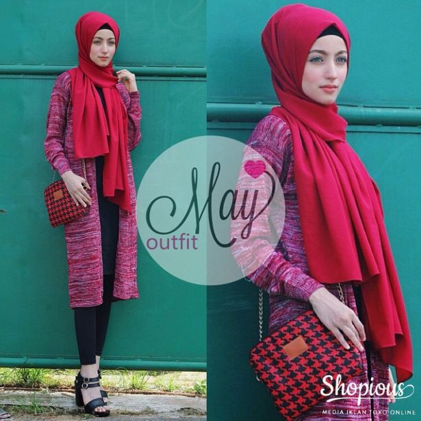 ZAHRA - Cardigan Wanita Rajut Long Twis Cardy