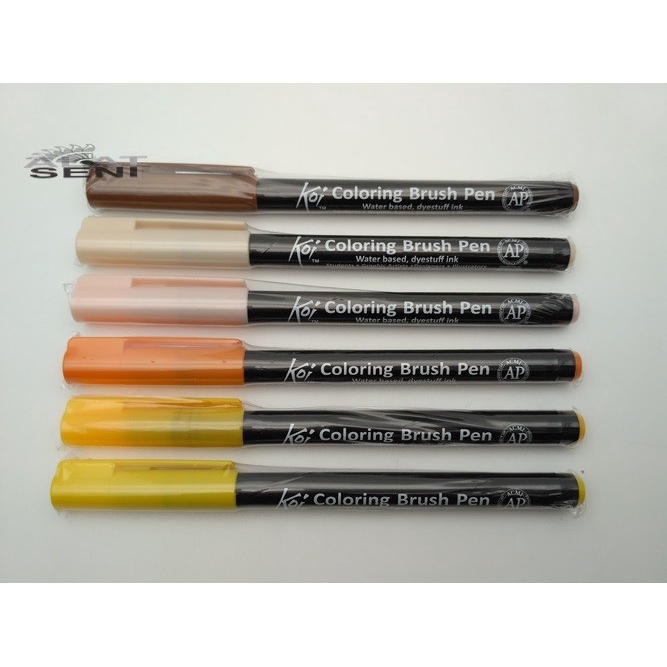 

kaligrafi-perlengkapan- koi colouring brush pen / spidol warna koi sakura -perlengkapan-kaligrafi.