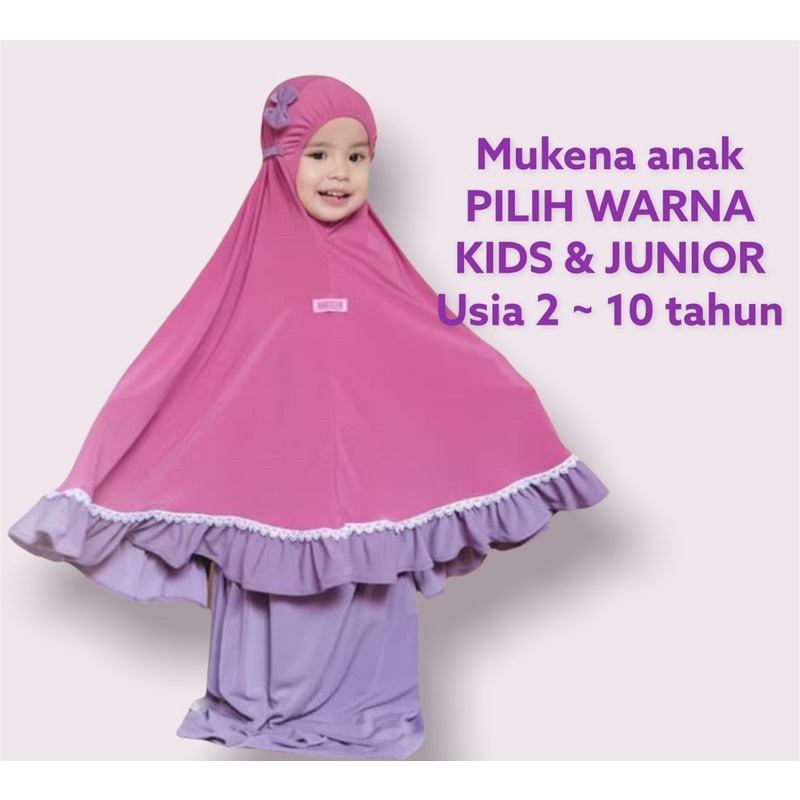 Mukena anak pita renda usia 1 sampai 8 tahun