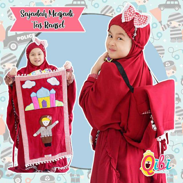 MUKENA ANAK COUPLE SET SAJADAH POLWAN CILIK