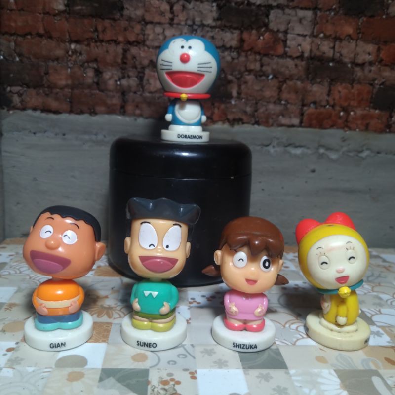 Doraemon, Guiant, Suneo, Shizuka, Dorami Kidzu Bento Hokben Bobble head