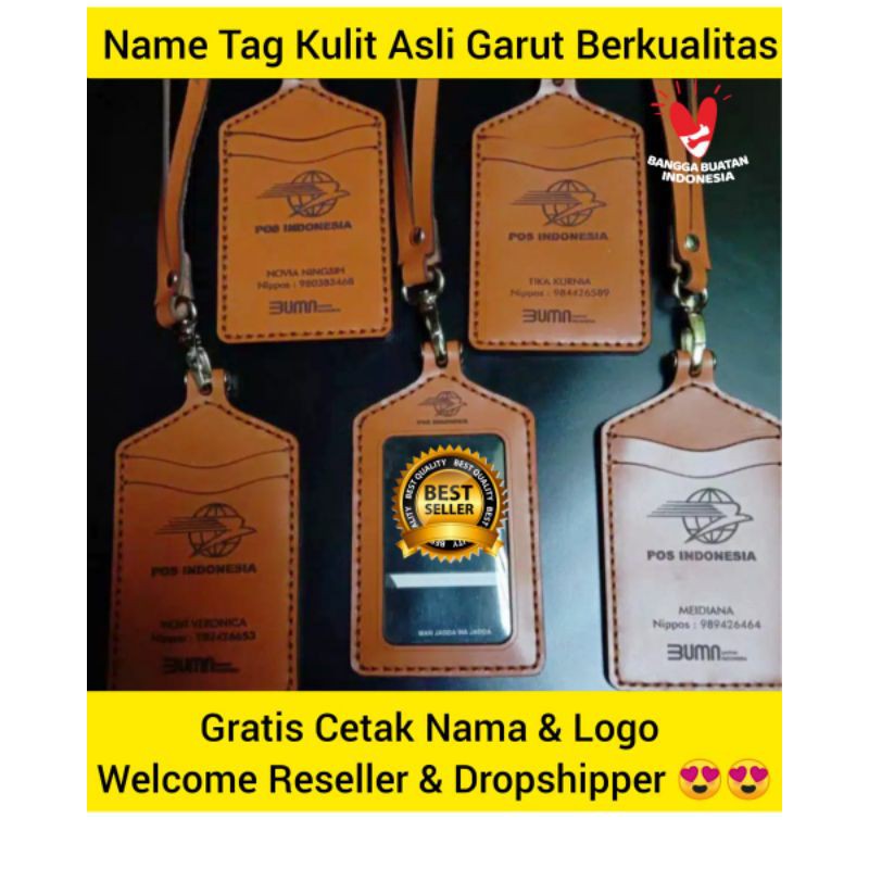 

⭐⭐⭐⭐⭐ID CARD HOLDER KULIT CUSTOM LOGO & NAMA INSTANSI/PERUSAHAAN, NAME TAG KULIT ID CARD HOLDER