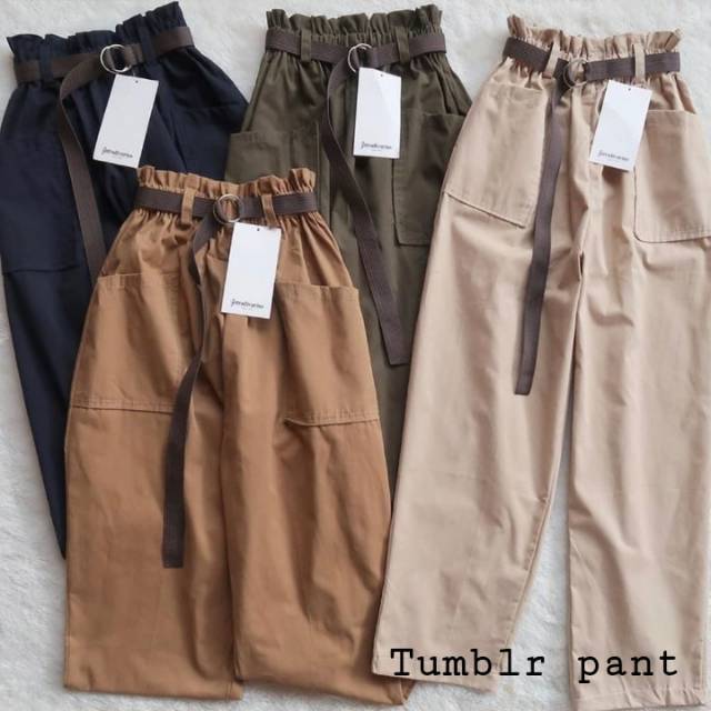 Pockrt Strady Pants/Baggy Saku Pants Stradivarius/ Tumblr Pants