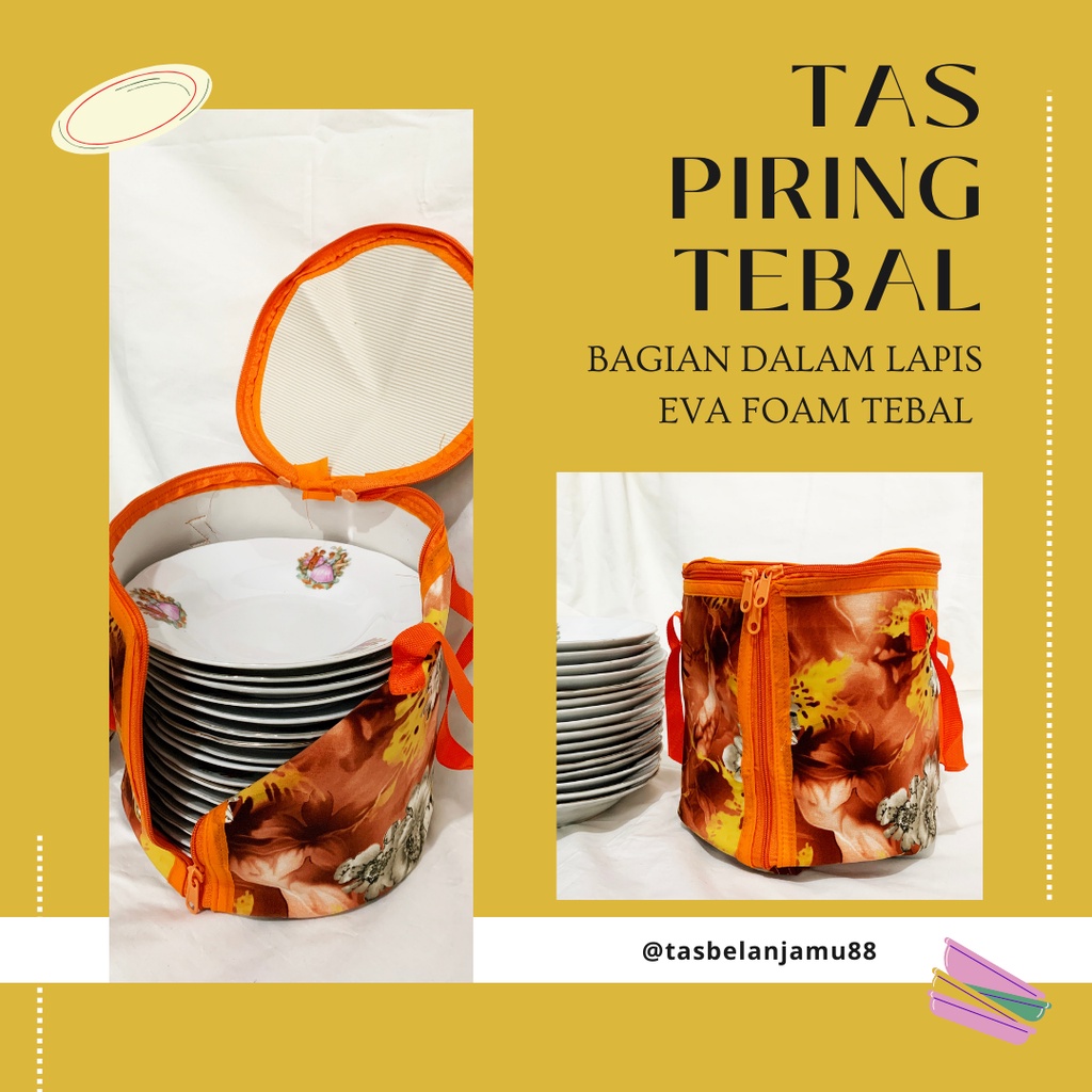 TAS PIRING TEBAL EVA FOAM / TAS PENYIMPANAN PIRING / TAS PIRING ANTI DEBU SERANGGA