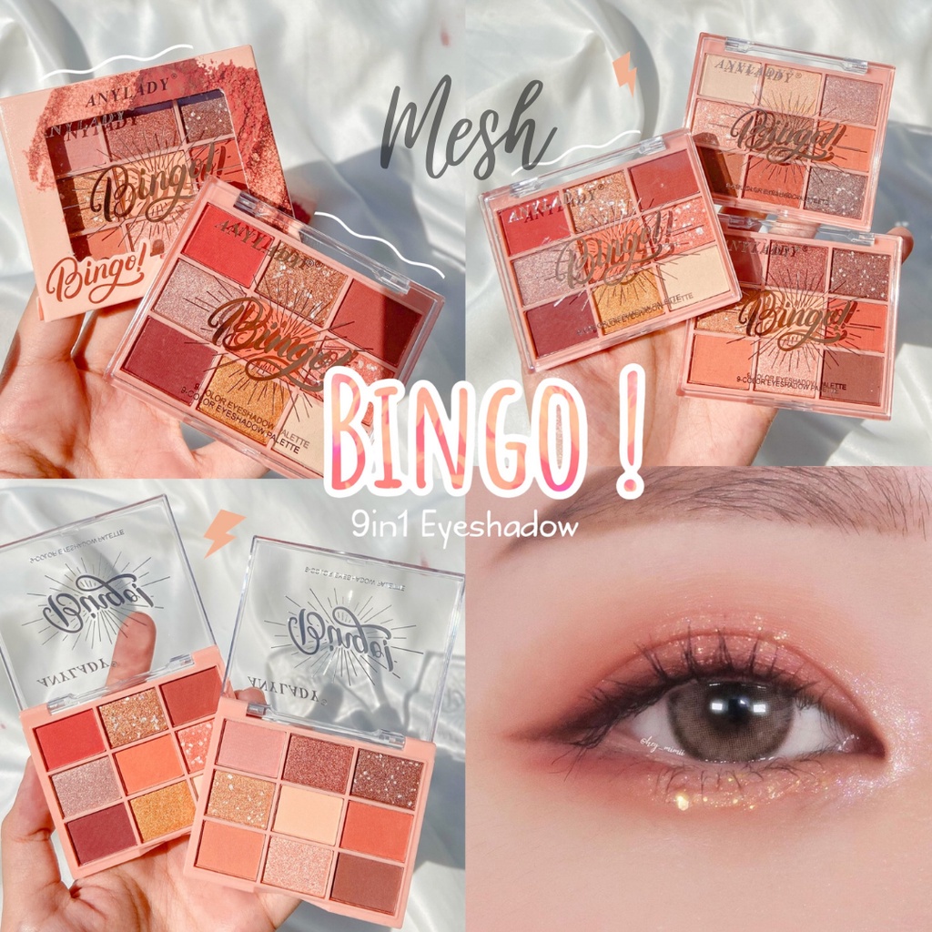 BINGO PALETTE - Anylady Mini Eyeshadow 9 Color Bingo Eye Shadow 878