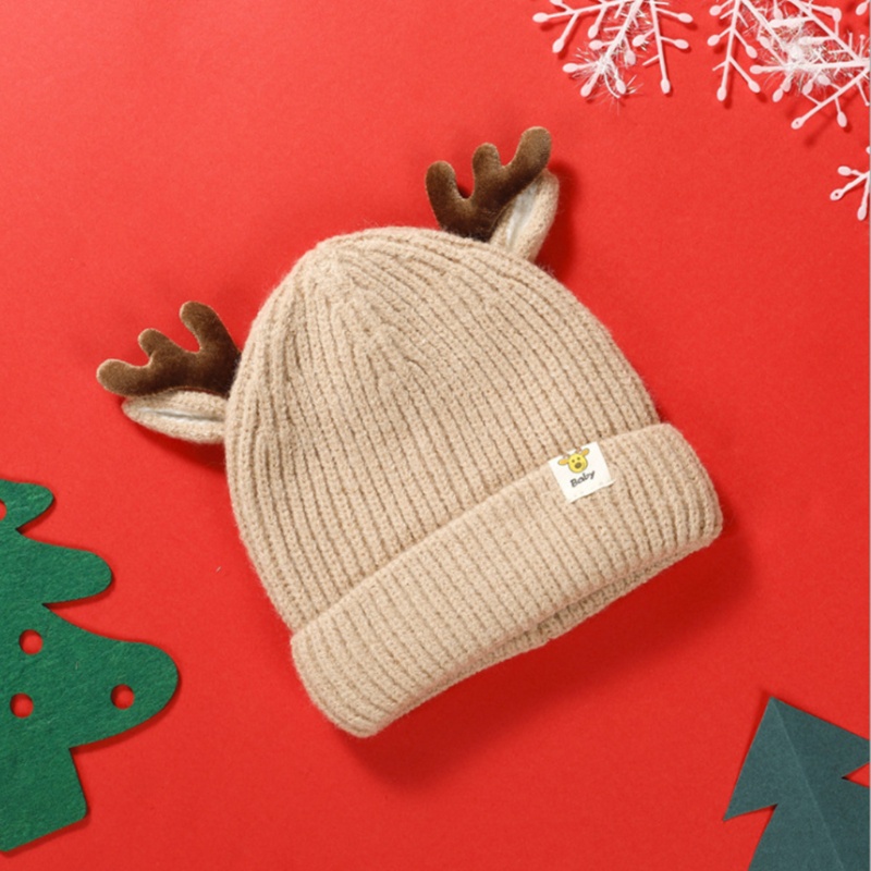 Zzz Topi Kupluk Rajut Bayi / Anak Laki-Laki / Perempuan Desain Tanduk Rusa Untuk Natal / Pesta / Outdoor