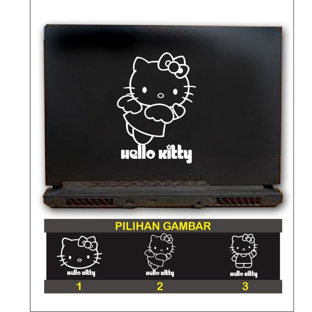 

Cutting stiker hellokitty untuk laptop