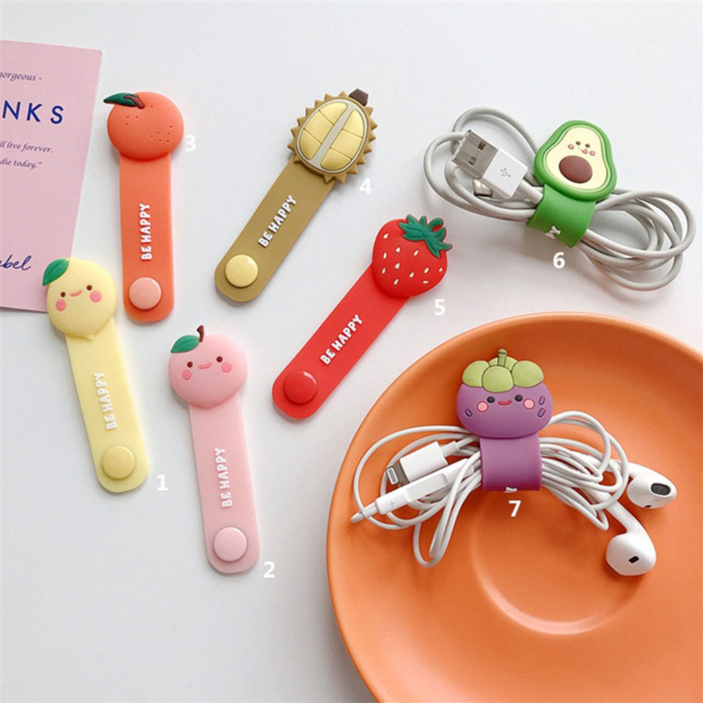 【TERSEDIA &amp; COD】Cute Fruit Flower Cable Winder Cable Organizer Winder Wire Protector Marker Holder Cover