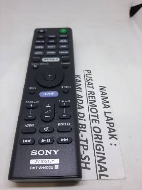 REMOTE REMOT HOME THEATER SONY RMT-AH400U ORIGINAL ASLI