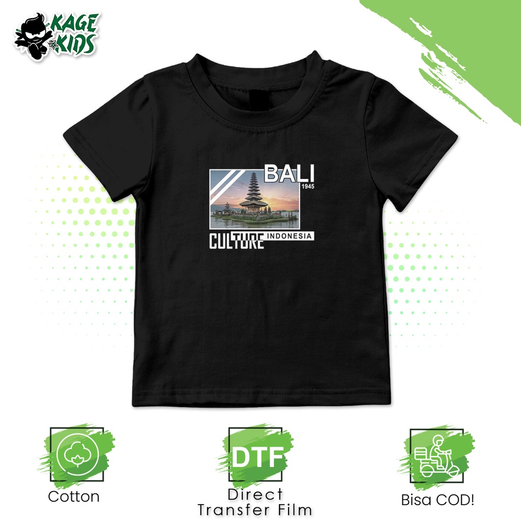 Kaos Distro Anak BALI CULTURE INDONESIA Laki Laki dan Perempuan / Custom Request / Keren / Murah / L