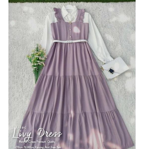 PSR.20Au22ᶠ ‣ Gamis2021 / LIVY DRESS / Gamis remaja dewasa kekinian korean style