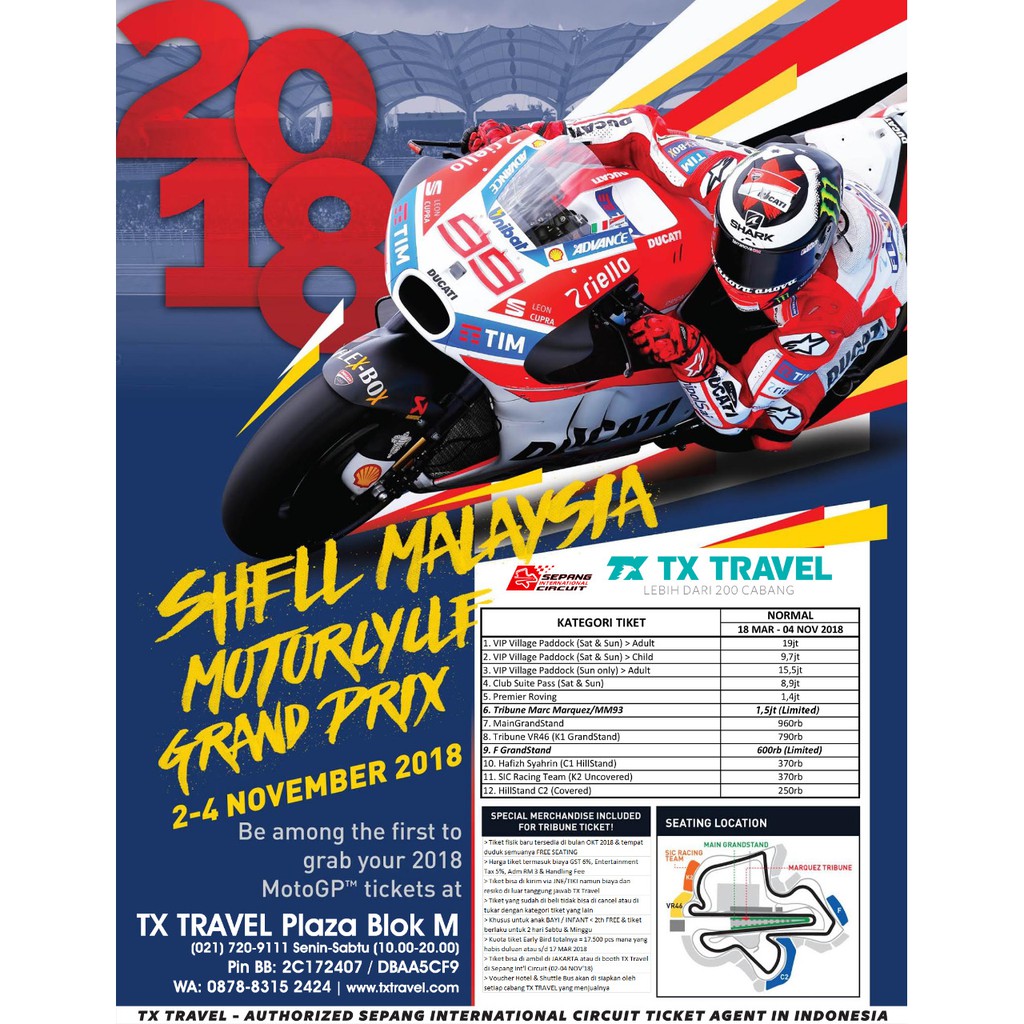 Tour MotoGP Thailand 4D3N 5 8 OKT 2018 By Thai Airways Shopee