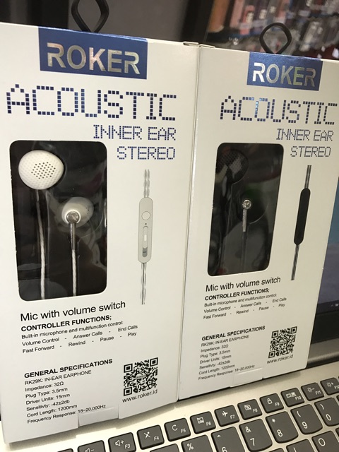 Handsfree roker acoustic / headset roker acoustic rk29k / earphone roker / handsfree bass / hf bass