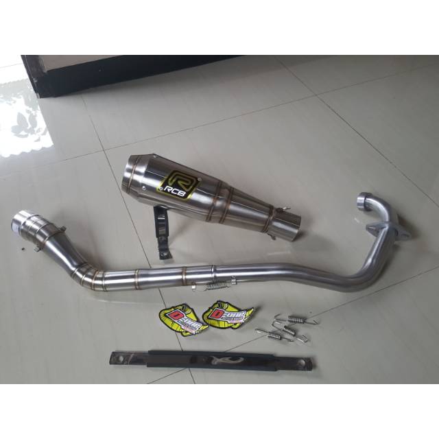 knalpot racing kolong merk RCB corong buat motor jupiter z vega r new/zr supra 125 shogun smash dll
