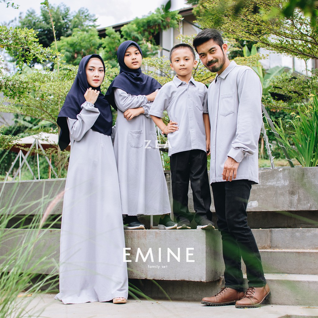 Emine | Baju Gamis Sarimbit Keluarga Muslim  Family Set Anak | Zea Zenura