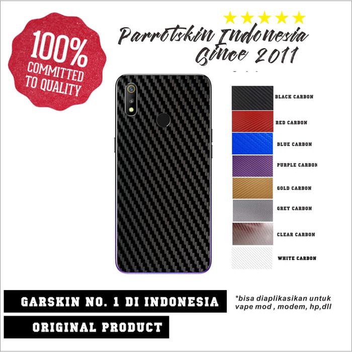 Garskin Protector Carbon Realme 3 anti gores back case