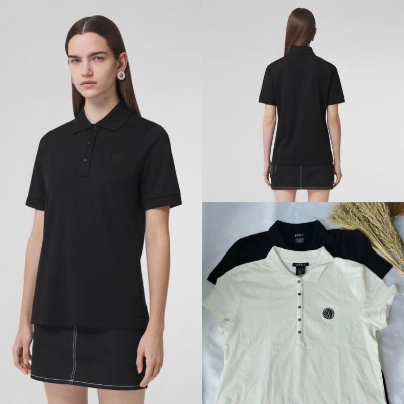 DKNY WOMEN POLO EMBROIDERY LOGO T SHIRT-KAOS WANITA