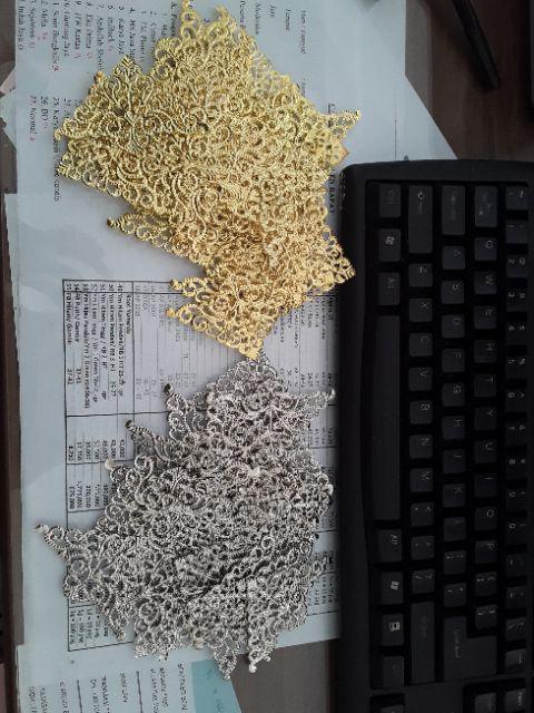 Plat Siku Emas Bsr 5 Lusin Hiasan Hantaran Kotak