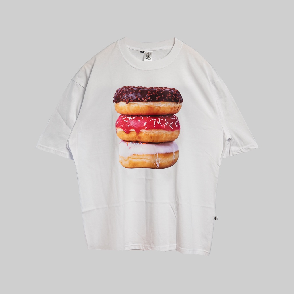 Oversized T-Shirt Exhale 3Donuts White