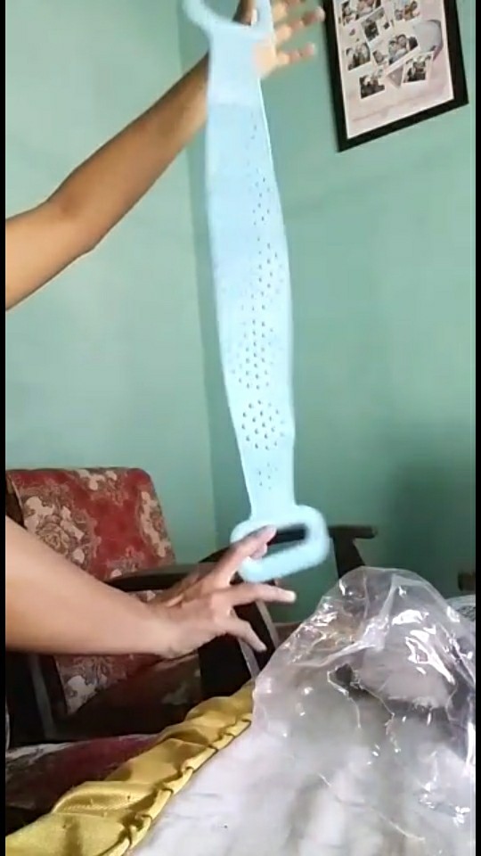 60cm Belt Shower Scrubber / Sabuk Mandi Silicone Model Panjang