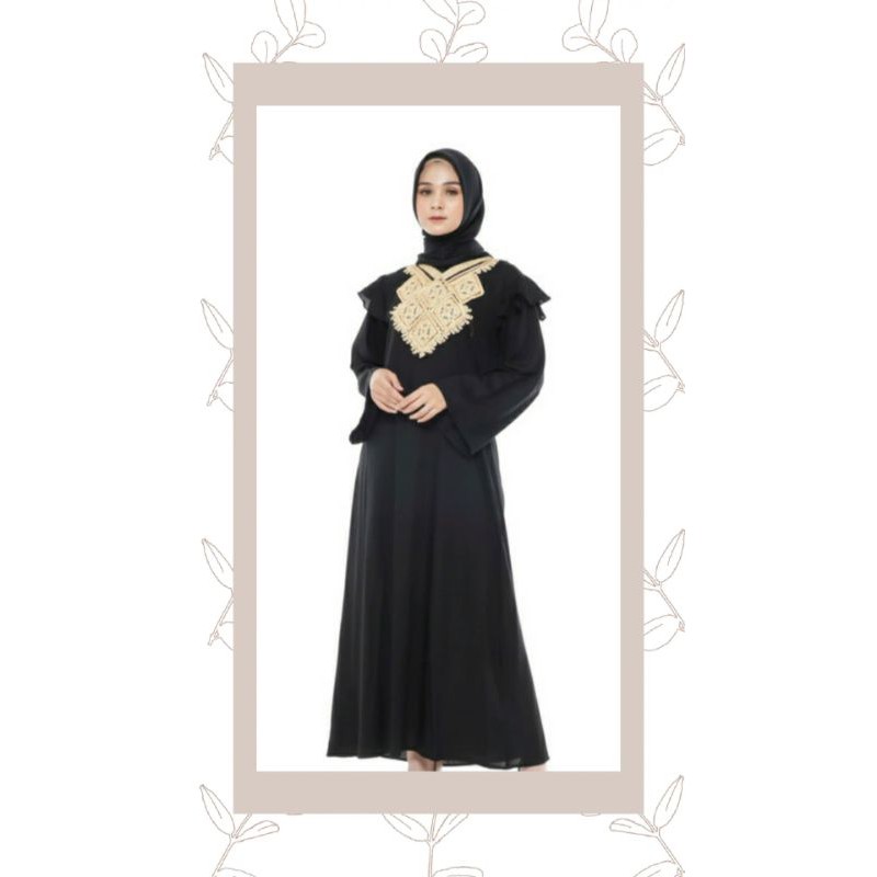Dress Muslim Original | Gamis Turki Hitam | Original